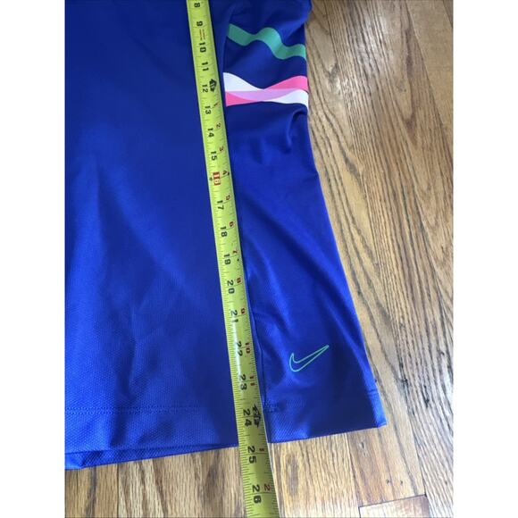 Nike Golf Tour Performance Shirt Multi Dri Fit Short Sleeve Sz M Active Retro - Picture 5 of 6